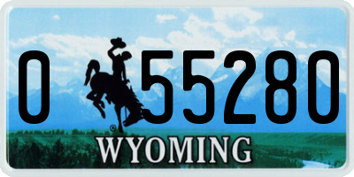 WY license plate 055280