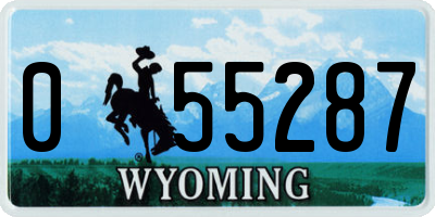 WY license plate 055287