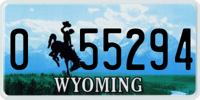 WY license plate 055294