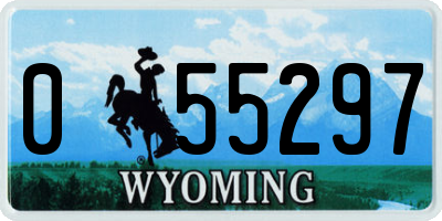 WY license plate 055297