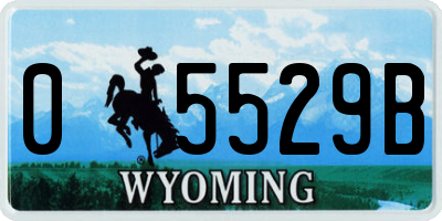 WY license plate 05529B