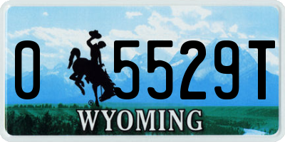 WY license plate 05529T