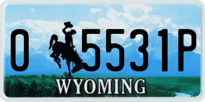 WY license plate 05531P