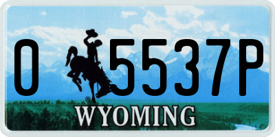 WY license plate 05537P