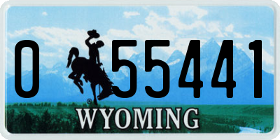 WY license plate 055441