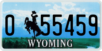 WY license plate 055459
