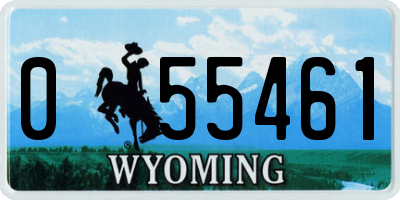 WY license plate 055461