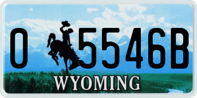 WY license plate 05546B