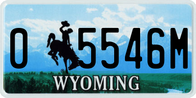 WY license plate 05546M