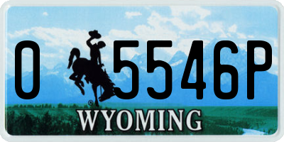 WY license plate 05546P