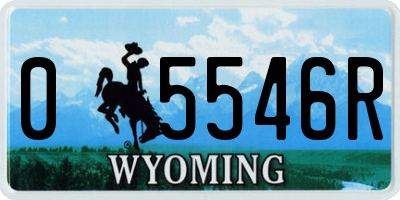 WY license plate 05546R
