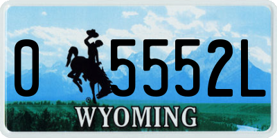 WY license plate 05552L