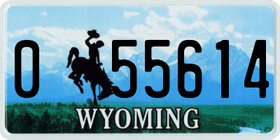 WY license plate 055614
