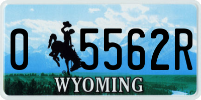 WY license plate 05562R