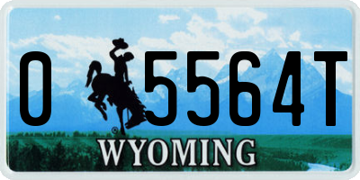 WY license plate 05564T