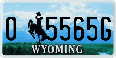 WY license plate 05565G