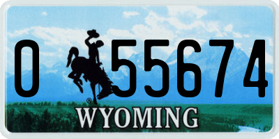 WY license plate 055674