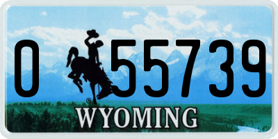 WY license plate 055739