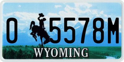 WY license plate 05578M