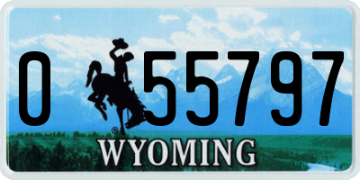 WY license plate 055797