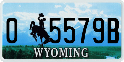WY license plate 05579B