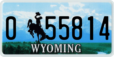 WY license plate 055814