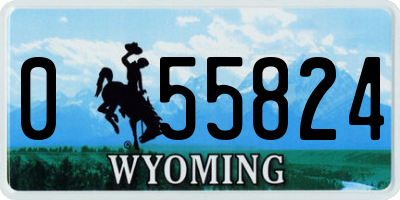 WY license plate 055824