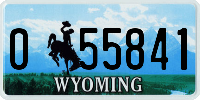 WY license plate 055841