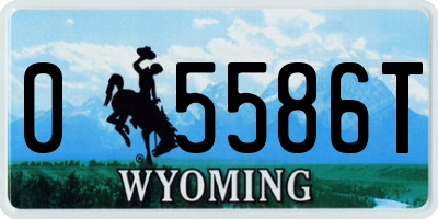 WY license plate 05586T
