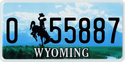 WY license plate 055887