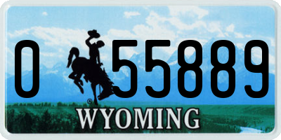 WY license plate 055889