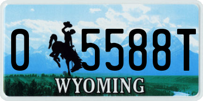 WY license plate 05588T