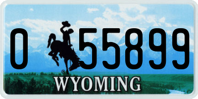 WY license plate 055899