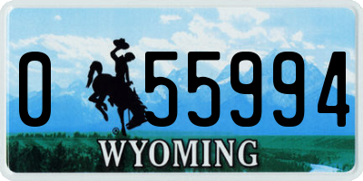 WY license plate 055994