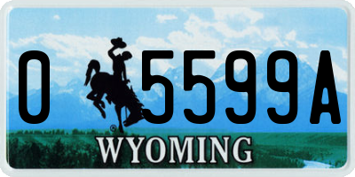 WY license plate 05599A