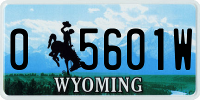 WY license plate 05601W
