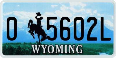 WY license plate 05602L