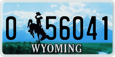 WY license plate 056041