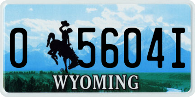 WY license plate 05604I