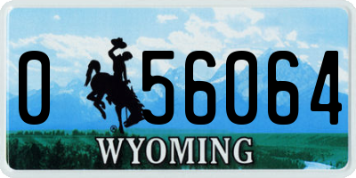 WY license plate 056064