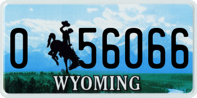 WY license plate 056066