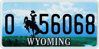 WY license plate 056068