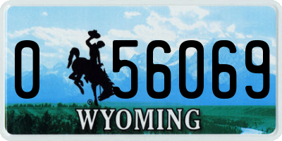 WY license plate 056069