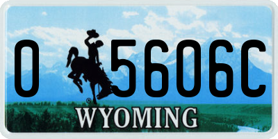 WY license plate 05606C