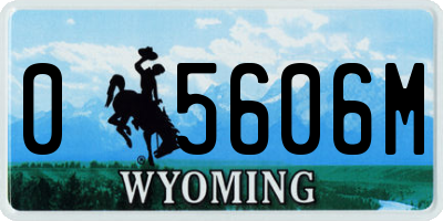 WY license plate 05606M
