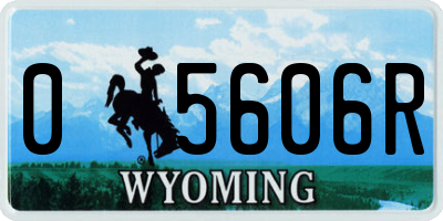 WY license plate 05606R