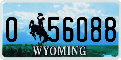 WY license plate 056088