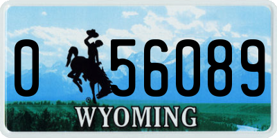 WY license plate 056089
