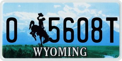 WY license plate 05608T