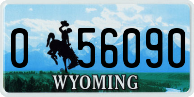 WY license plate 056090